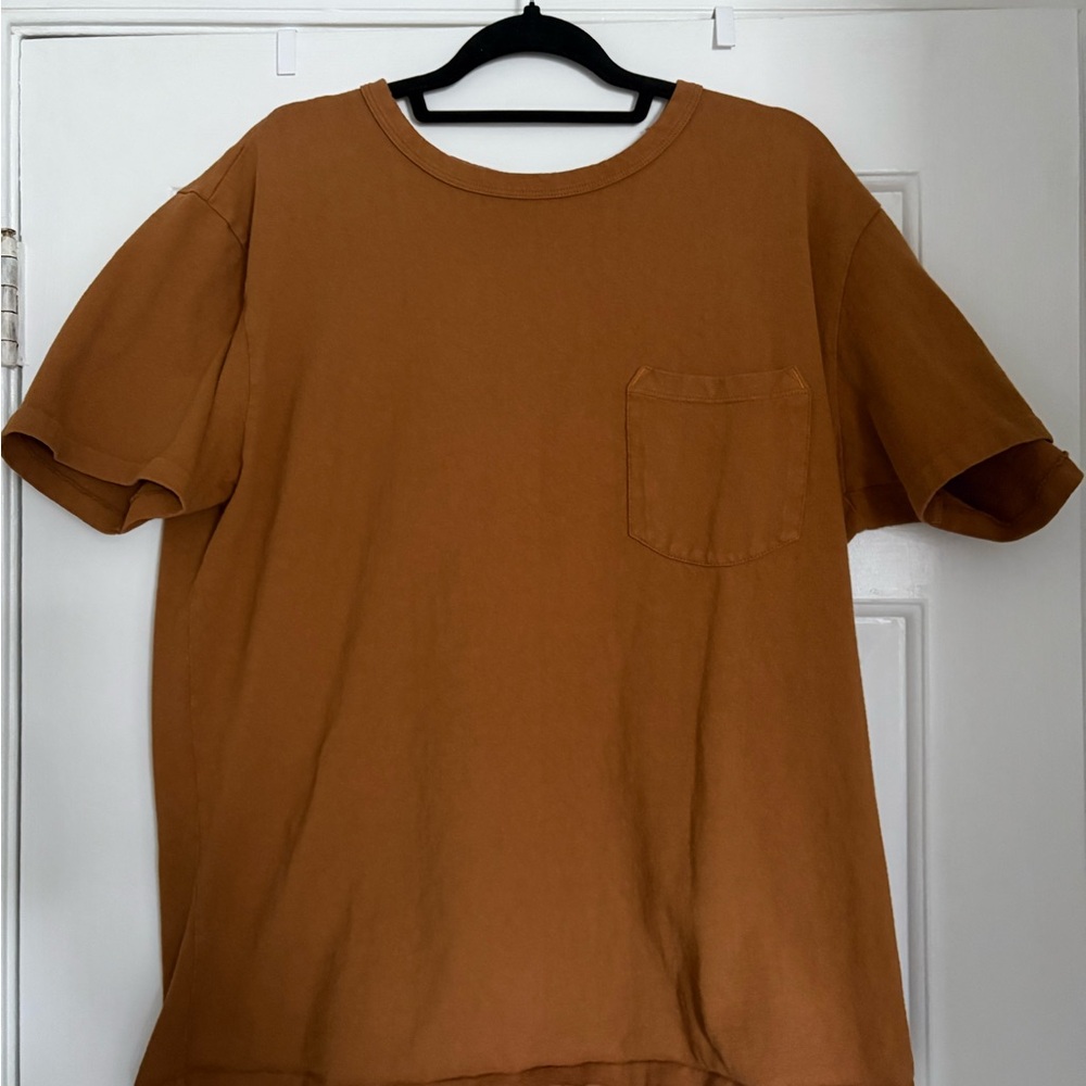 Freenote  cloth  Short-Sleeve 13 ounce Pocket Tee in Tobacco